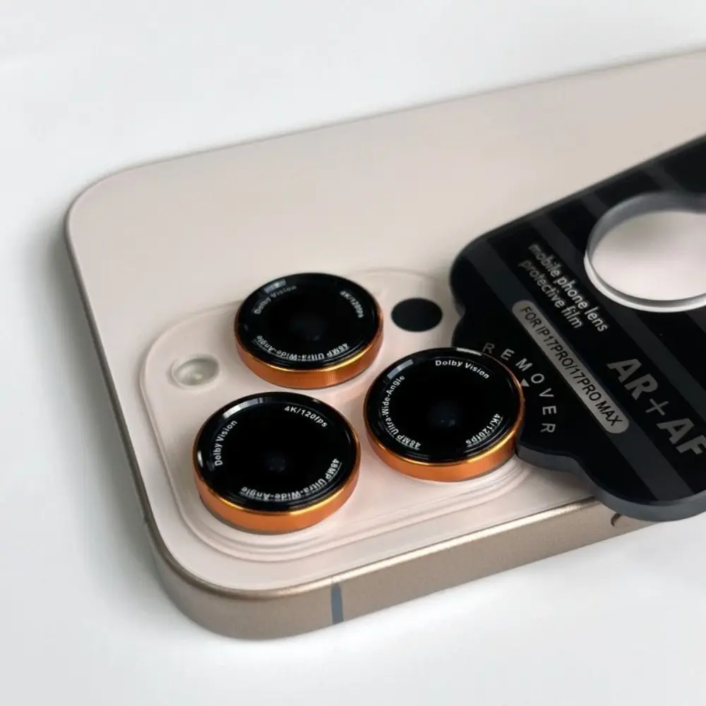 Camera-like Camera Lens Glass Cover Corning Glass Aluminum Lens Ring AR Camera Lens Protector for iP17 Pro Max Air