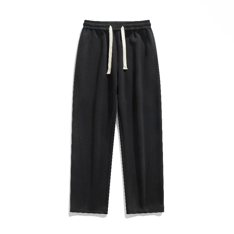 أربعة مواسم الرياضة في الهواء الطلق اللياقة البدنية الجري عارضة السراويل واسعة الساق مريحة للتنفس المألوف عارضة السراويل مستقيم الساق #1