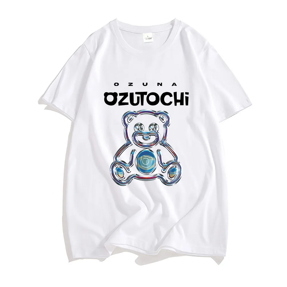 2025 Ozuna Rapper Print T-shirts Bear Cartoon Graphic Printing Tee-shirt Streetwear Hip Hop Fashion Style Tshirt Cotton Soft Men