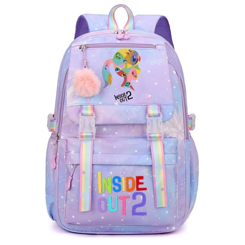 New Inside Out2 Backpacks Girls High-capacity Waterproof Travel Bag Fashion School Backpack for Women Men Lovely Casual Mochilas