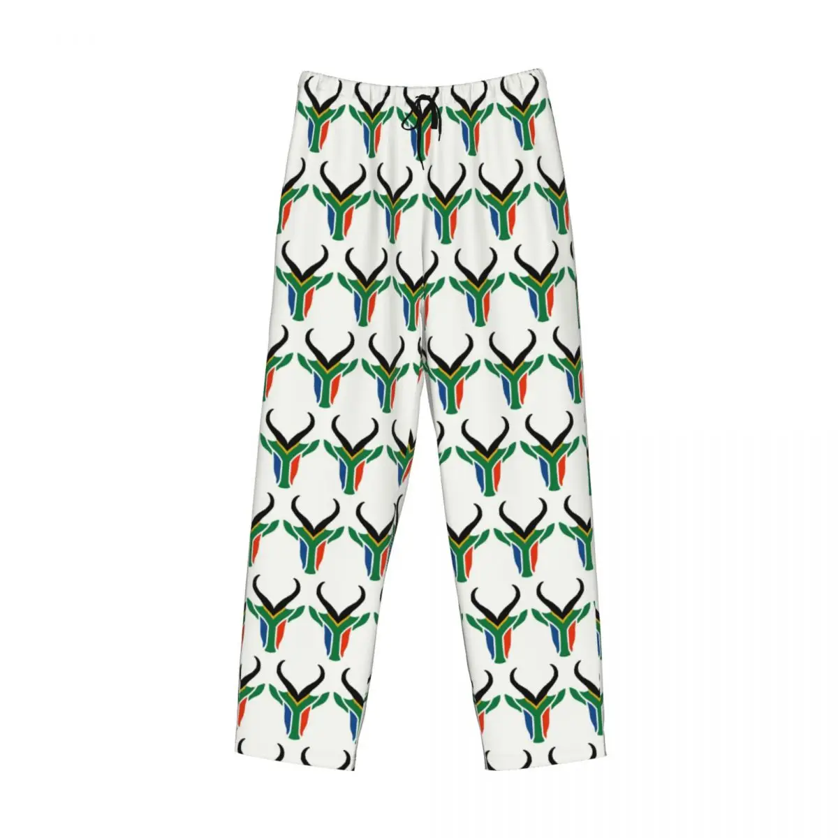 

Custom South African Springboks Flag Pajama Pants Men Sleepwear Sleep Lounge Bottoms with Pockets