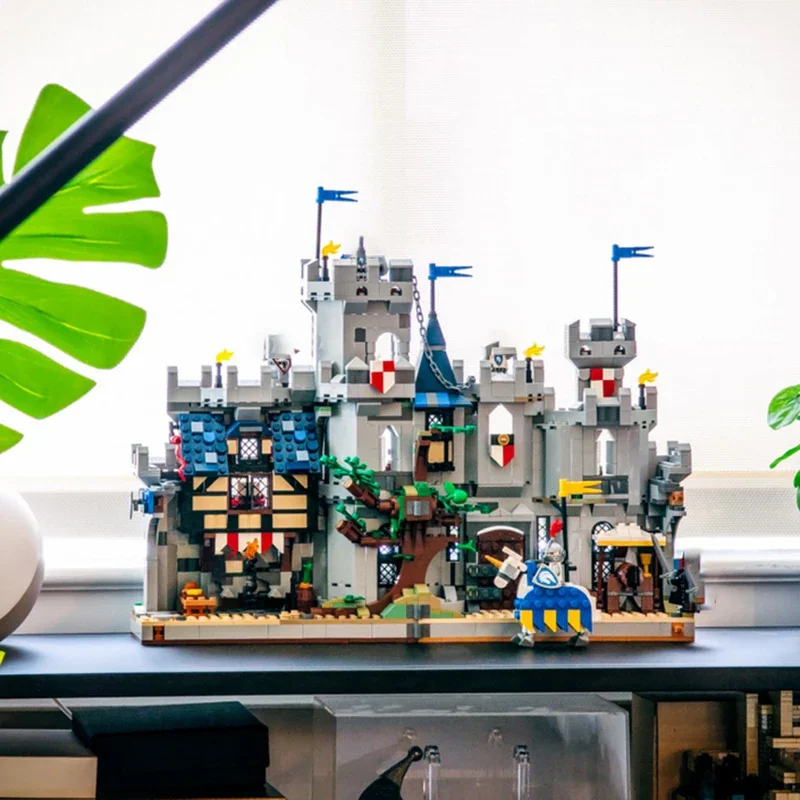 Exquisite Neue Produkt MOC Baustein Modell Ritter Schloss Buch Ecke Technologie Modulare kinder Spielzeug Geschenk DIY Set