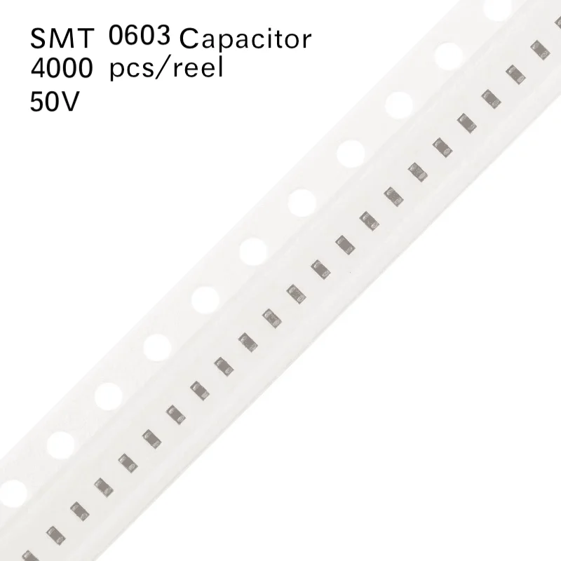 

5000pcs/lot 0603 50V SMT Capacitor 10PF 22PF 33PF 47PF 1NF 10NF 100NF 2.2NF 22NF 1UF 10UF 3.3NF 33NF 2.2UF 22UF
