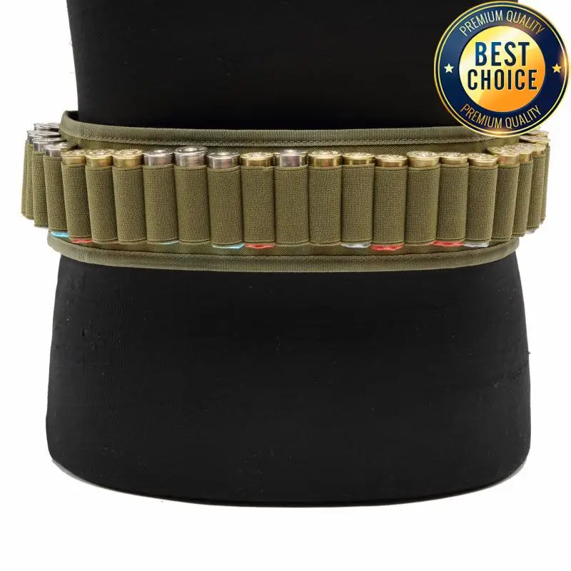 Outdoor Sports 12G Storage Belt 30 Hole Shotgun Bullet Tactical Storage Belt 30 Rounds Hunting 130cm Multifunctional Camo Belt