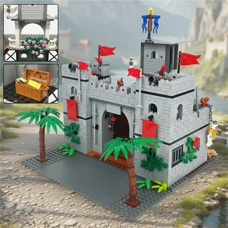 

Medieval Cherbourg Castle Modular Building Blocks, Creative Castle Building Block Set, Room Decoration Gift, Birthday Gift