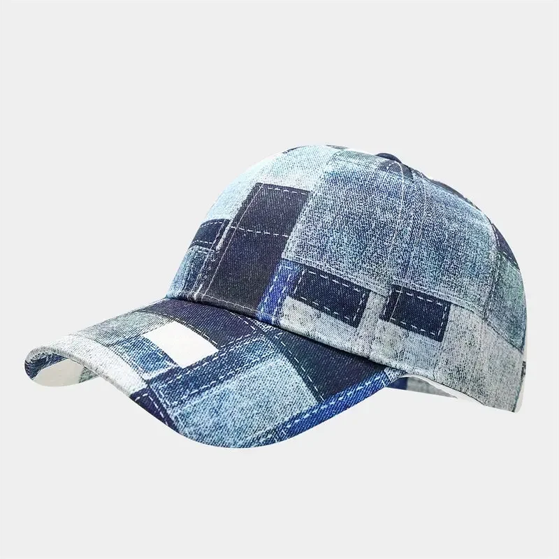Spring and Summer Polyester Print Casquette Baseball Cap Adjustable Outdoor Snapback Hats for Men and Women 34