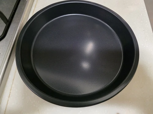 6-10inch Carbon Steel Circular Pizza Baking Tray Anti Stick Cake Baking Pan Microwave Oven Pie Cookie Baking Tray for Kitchen photo review