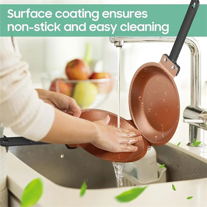 

RALCA-Cake Pan Mexican Folding Pan Non-Stick Frying Pan Double-Sided Breakfast Folding Frying Pan