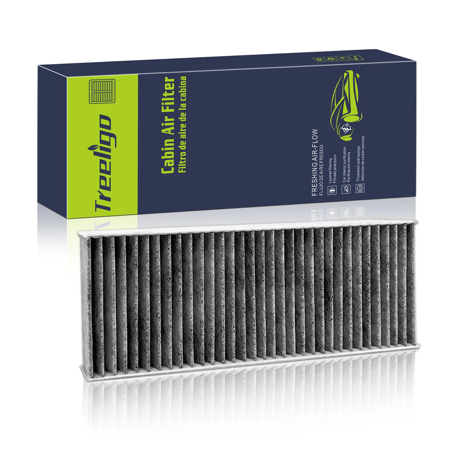 

Treeligo CF10553 Воздушный фильтр салона с активированным углем Fram 272749 CH0A, 27274EA00, 27274EA000, 27277VP02A, 27277VR00A, 9586082200