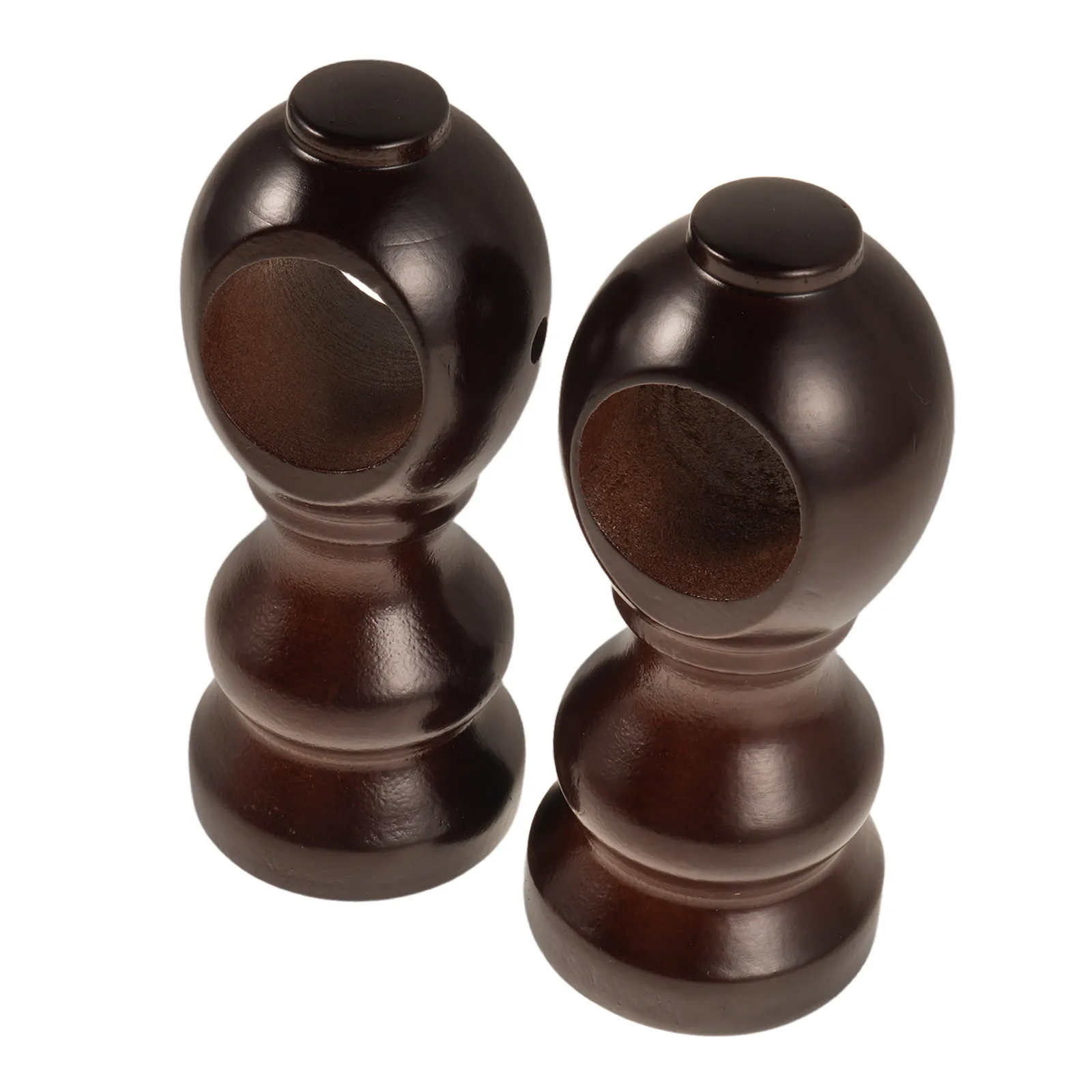 

2pcs Wooden Curtain Rod Brackets 28Mm Hole Diameter Heavy Duty Wall Mounted Holders For Drapes Bedroom Bathroom Wood Return