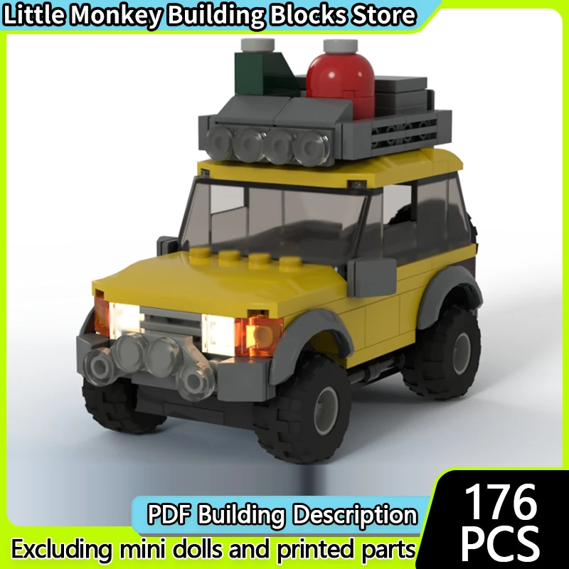 

Модель скоростного гоночного автомобиля MOC, строительные кирпичи, небольшой внедорожник, модульная технология, детские праздничные подарки, сборка игрушек, костюм