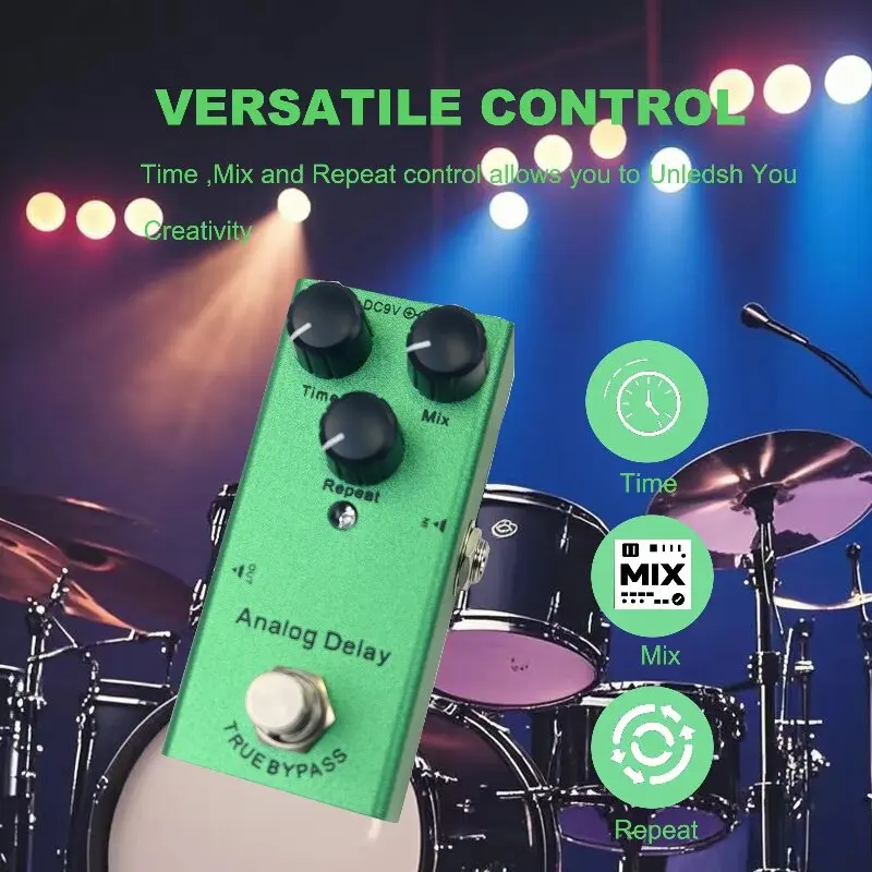 Electric Guitar Effect Pedal Overdrive/Distortion Crunch/US Dream/Chorus/Vintage Phase/Digital Delay/Tremolo Guitar Effect Pedal view 5
