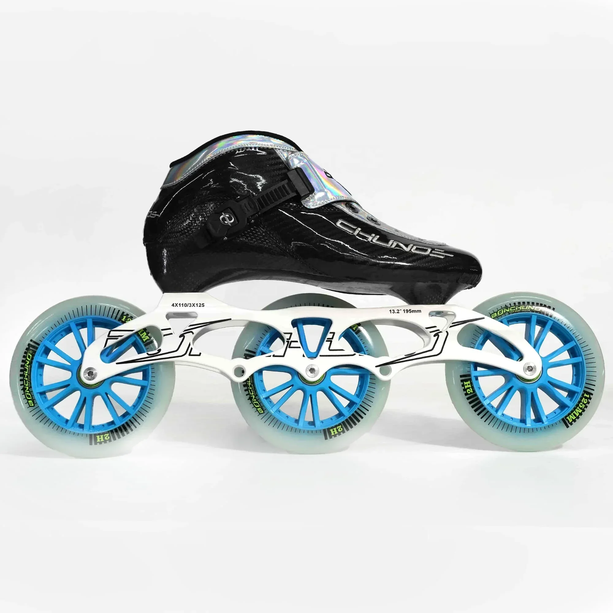 Patins de vitesse professionnels pour enfants, 3 roues en ligne, fibre de carbone, 125mm, 110mm, 100mm, nouveau