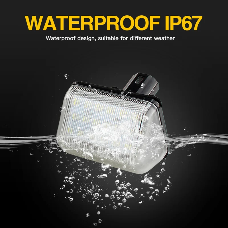2PCS LED Number License Plate Lights Canbus For Mazda 6 GG 02-08 Speed 6 05-07 Station Wagon ​02-15 CX-7 07-15 CX-5 14-16 White