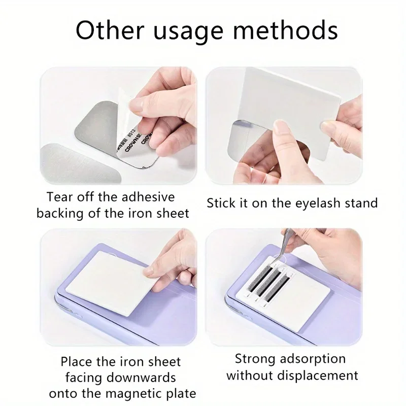 Women Magnetic False Eyelash Tweezers Holder Soft Anti Fall Board False Lash Display Pallet Specialized For Eyelash Grafting