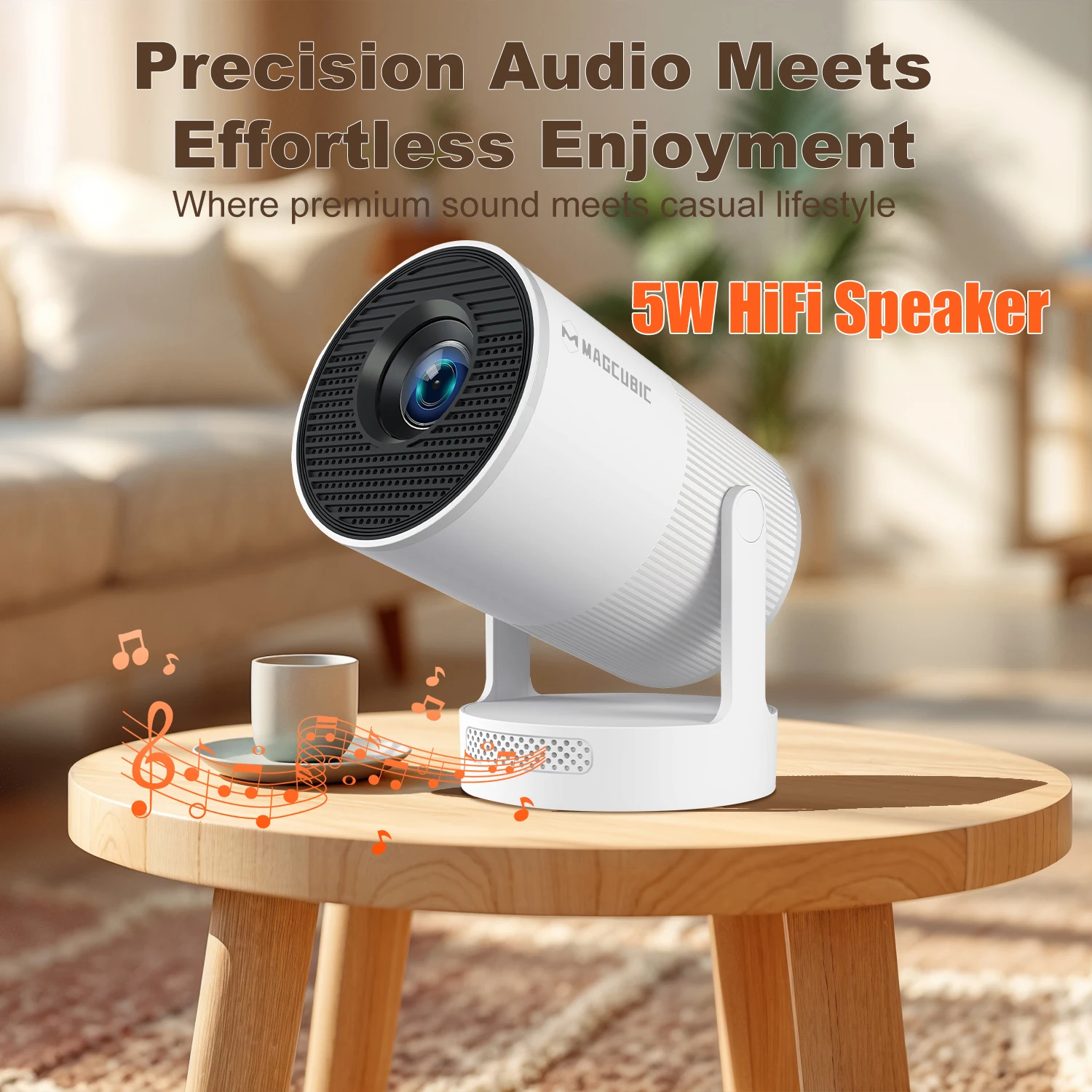 Magcubic HY300 Ultra 4K Android 11 Projector 300ANSI مسرح منزلي محمول خارجي مع مكبر صوت بتركيز إلكتروني BT5.4