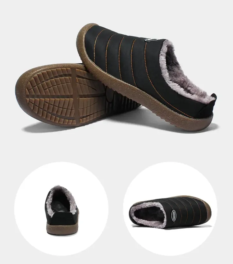 Men's Winter Warm Cotton Mop with Soft Sole and Thick Cotton Winter Boots, Indoor and Outdoor Couple's New 2025 Casual Shoes