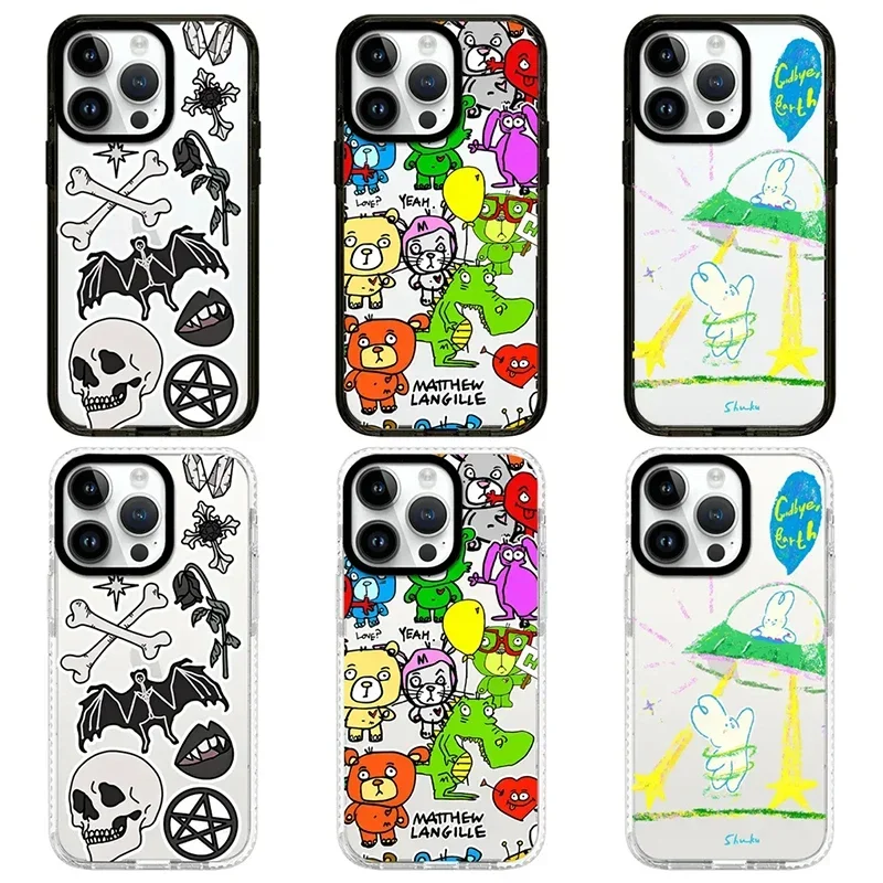 

Graffiti Skull 2.0 Acrylic Black Border iPhone 12 13 14 15 16 Pro Max Case - Protective iPhone Case with MagSafe