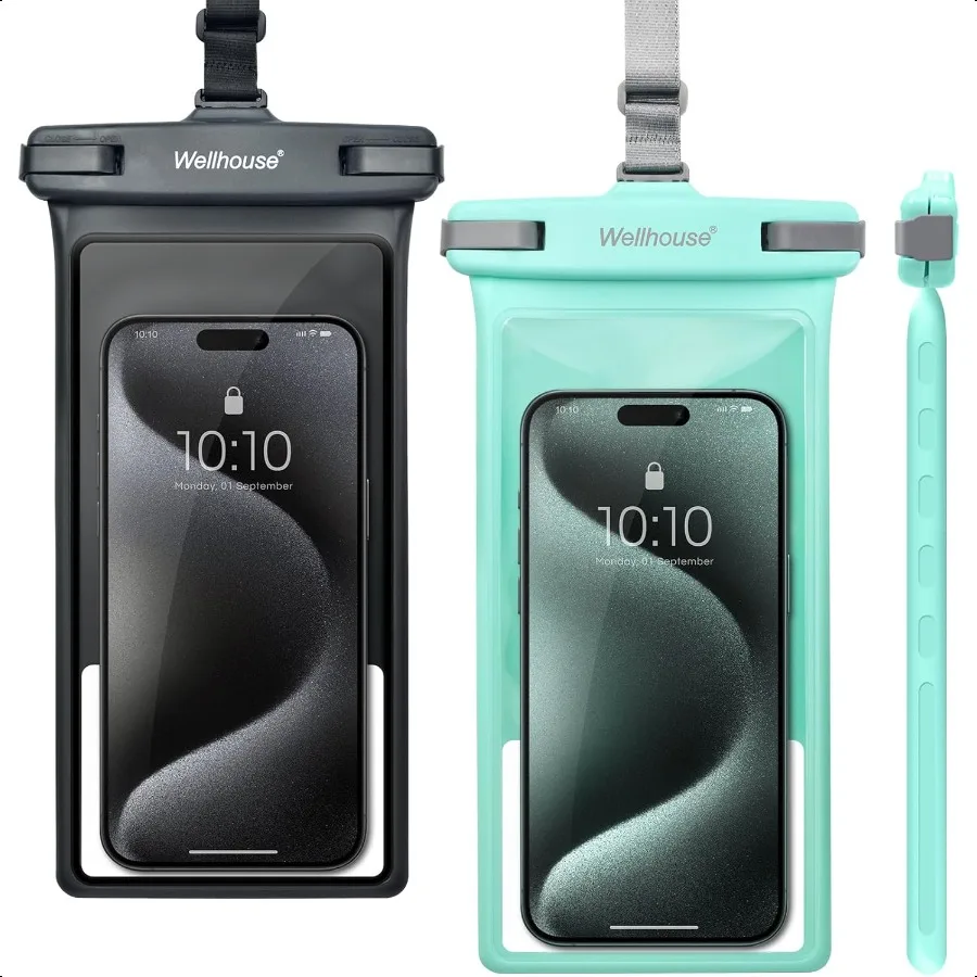 

wellhouse Waterproof Phone Pouch Waterproof Phone Case for iPhone 16 15 14 13 12 Pro Max XS Samsung IPX8 3D Cellphone Dry Bag B