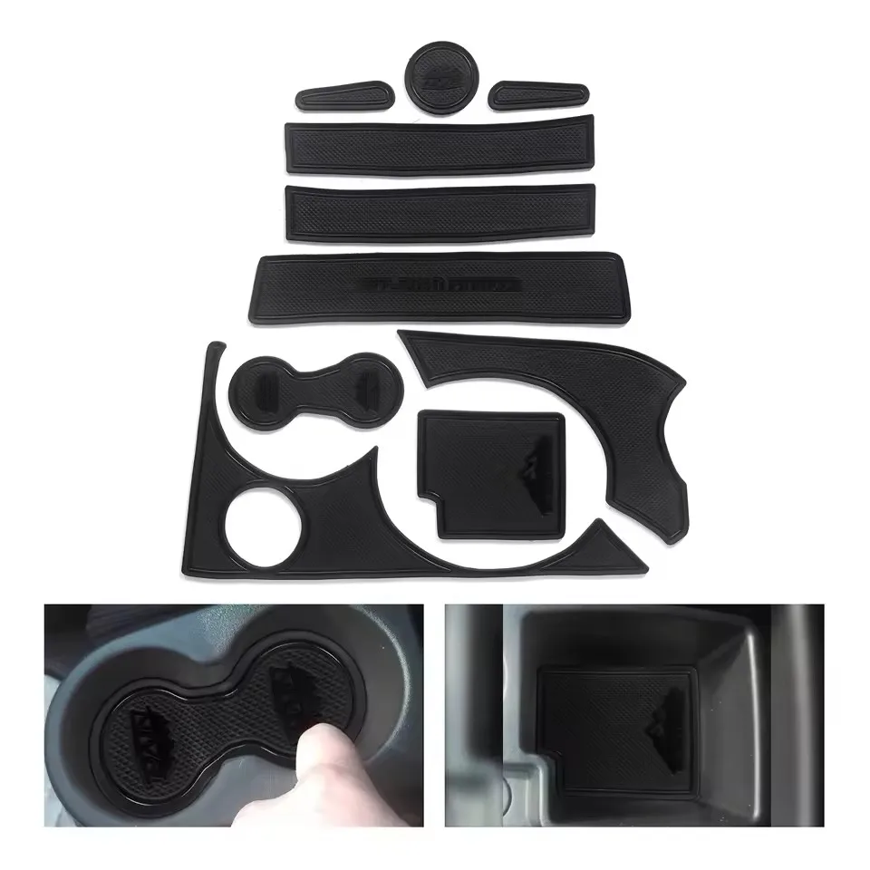 

for Chevrolet Lada Niva 2009-2018 Anti-Slip Mats Car Gate Slot Mat Accessories Non-Slip Door Groove Pad Coaster Mat