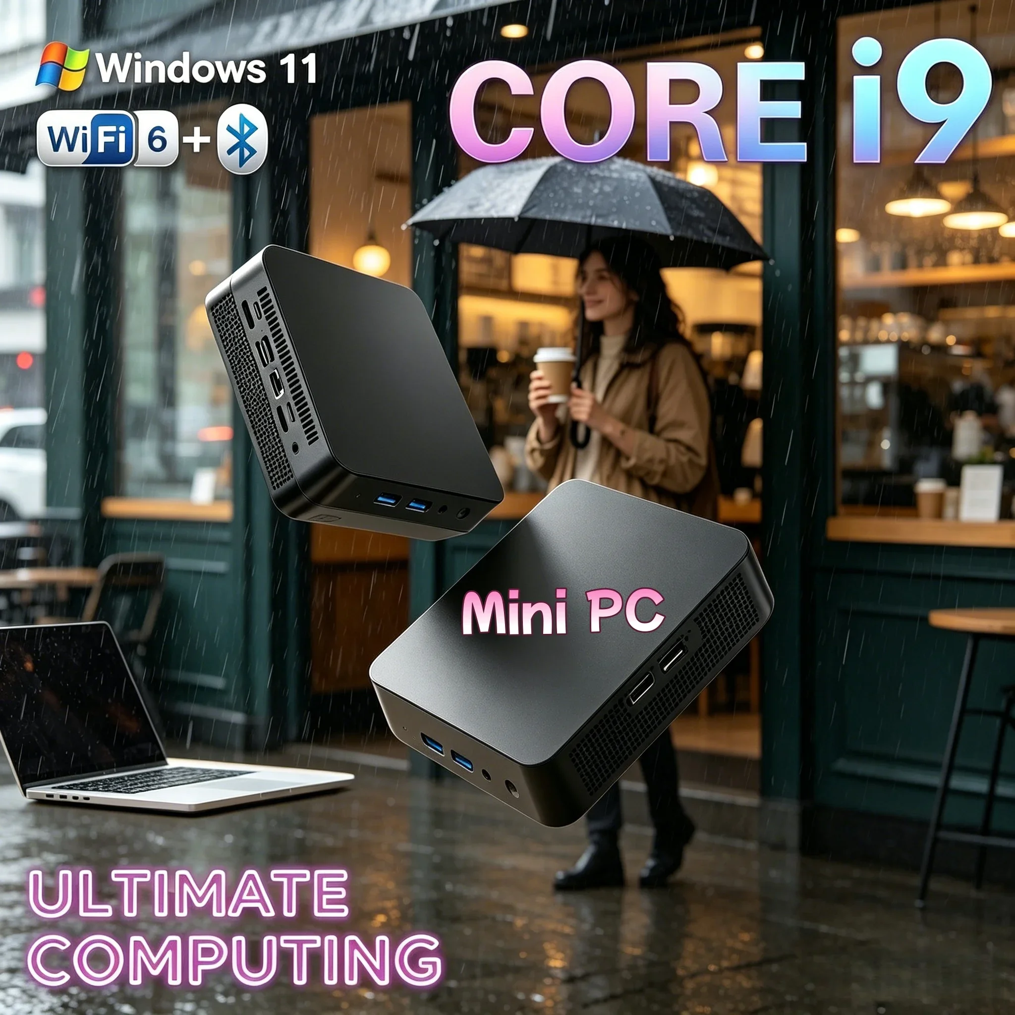 Mini I9 Gaming Desktop PC Big RAM Fast Running Multifunctional Home Office Entertainment Mini Host