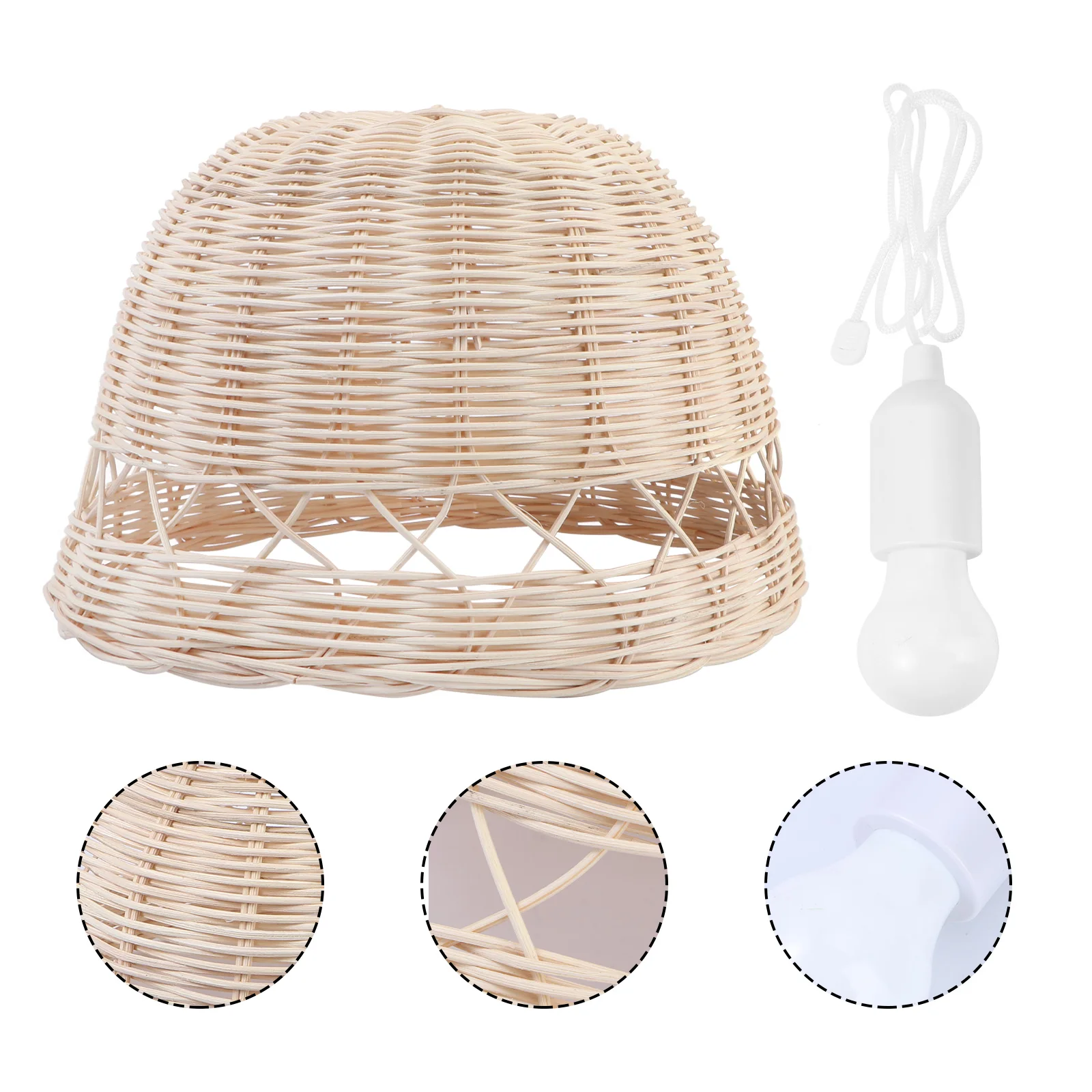 

Rattan Lampshade Wicker Tapered Pendant Light Shades Ch Cover Fade Resistant Decor Indoor Lighting