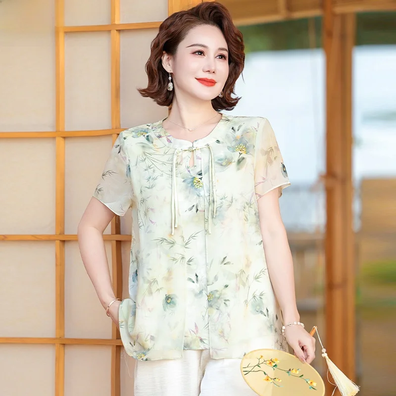 

Свободный комплект из шифона для женщин: модная традиционная одежда для мам на все сезоны