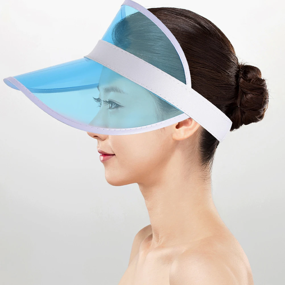 

2pcs Hollow Top Hat for Adults Women's Visor Plastic PP Hiking Summer Breathable Lightweight Adjustable
