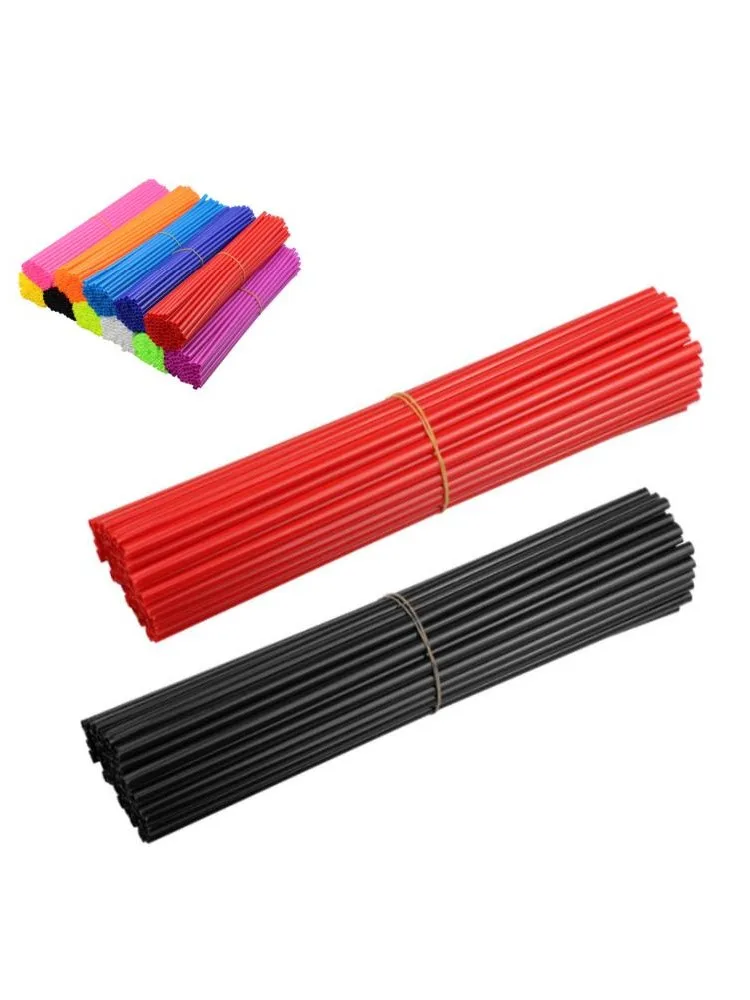 AliExpress NONE 72Pcs Motorcycle Wheel Spoked Protector Wraps Rims Skin Trim Covers Pipe For Motocross Bicycle Bike Cool Accessories 11 Colors