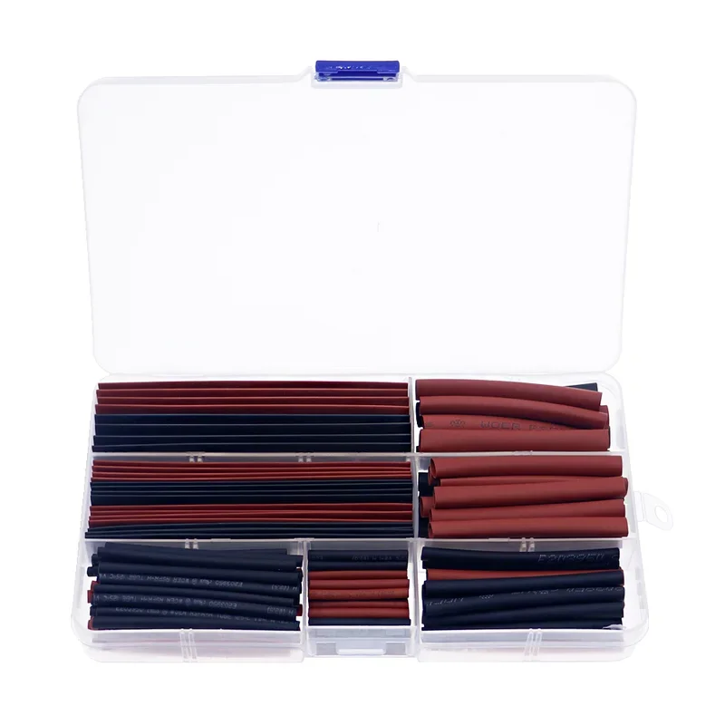 150Pcs 2 : 1 Polyolefin H-type Heat Shrink Shrinking Tubing Tube 2mm 2.5mm 3.5mm 5mm 6mm 8mm 10mm 13mm Red Black kit set