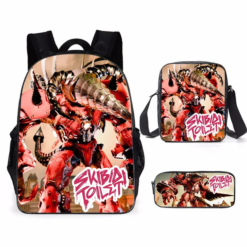 Skibidi 변기 타이탄 스피커맨 어린이 배낭, 십대 어린이 학교 가방, 배낭 애니메이션 여행 배낭 연필 가방