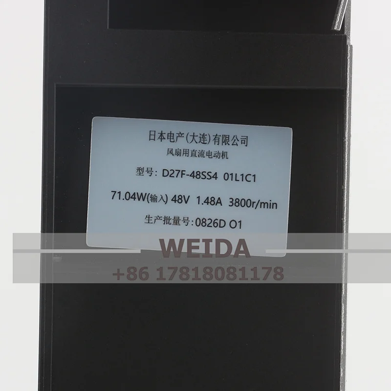 

Совершенно новый и оригинальный продукт Япония Nidec 12 В 24 В постоянного тока 48 В 1,48 А 71,04 Вт EC AC 3800 об/мин Серверный двигатель постоянного тока D27F-48SS1 01L1C1 Охлаждающий вентилятор