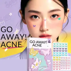 120Pcs Butterfly Shape Acne Pimple Patch Stickers Blemish Spot Concealer Cover 0.1mm Acne Treatment Pimple Remover Skin Care