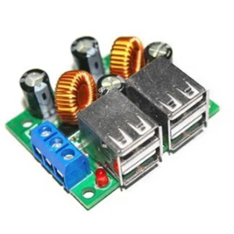 【HOT ITEMS】A5268 Step-Down Power Supply Converter Board Module 4 USB Port DC 12V 24V 40V To 5V 5A For MP3/For MP4 Phones For Car
