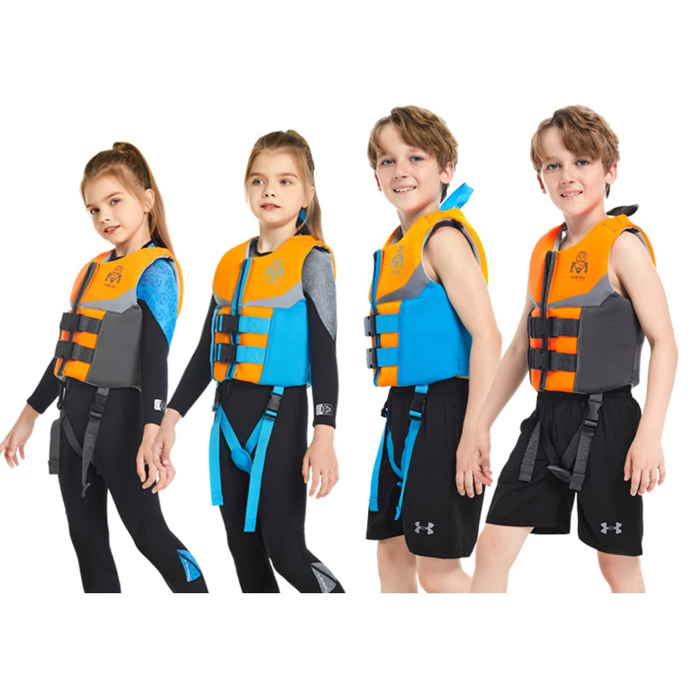 Professional Neoprene Buoyancy Vest, Children\'s Swimming Life Vest, Portable Lightweight, Rafting Safety Jacket