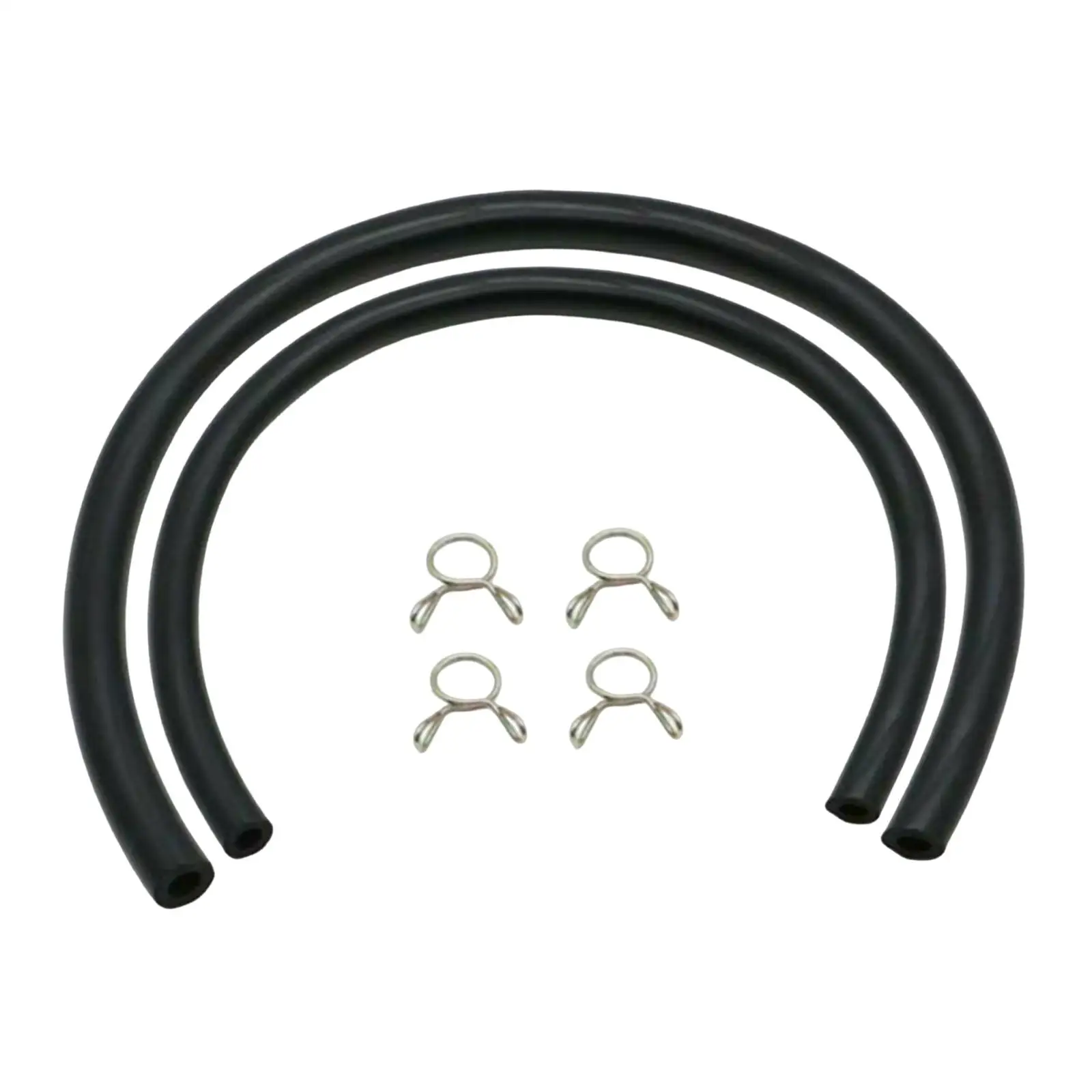 

2x Fuel Tank Gas Line Hoses with 4x Clips Replaces Professional Components Reliable Rubber Tubing for Motorbikes