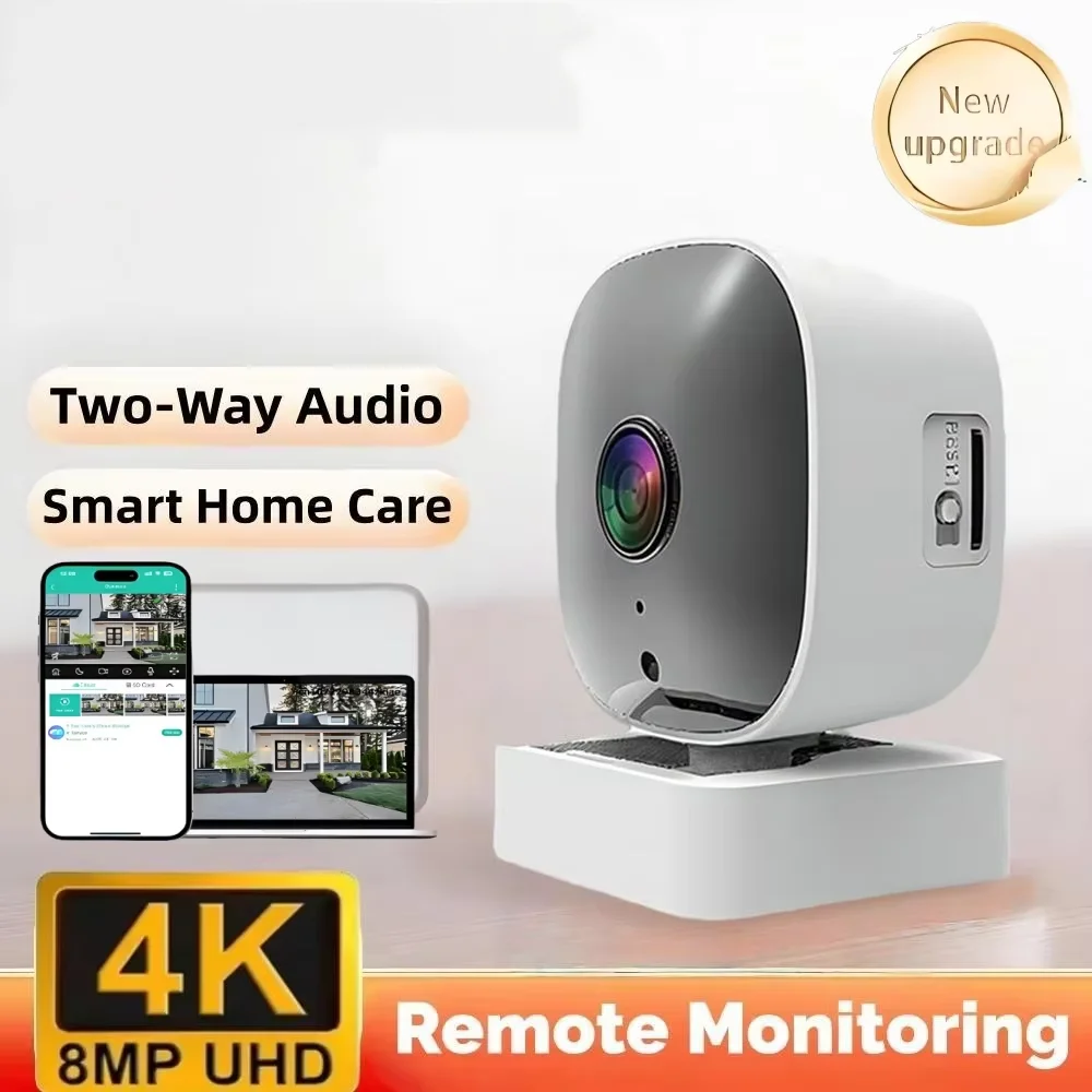 4K Rotatable Smart Camera WiFi Controllable Surveillance 2-way Audio Auto Tracking Color Night Vision Monitor Indoor Cam