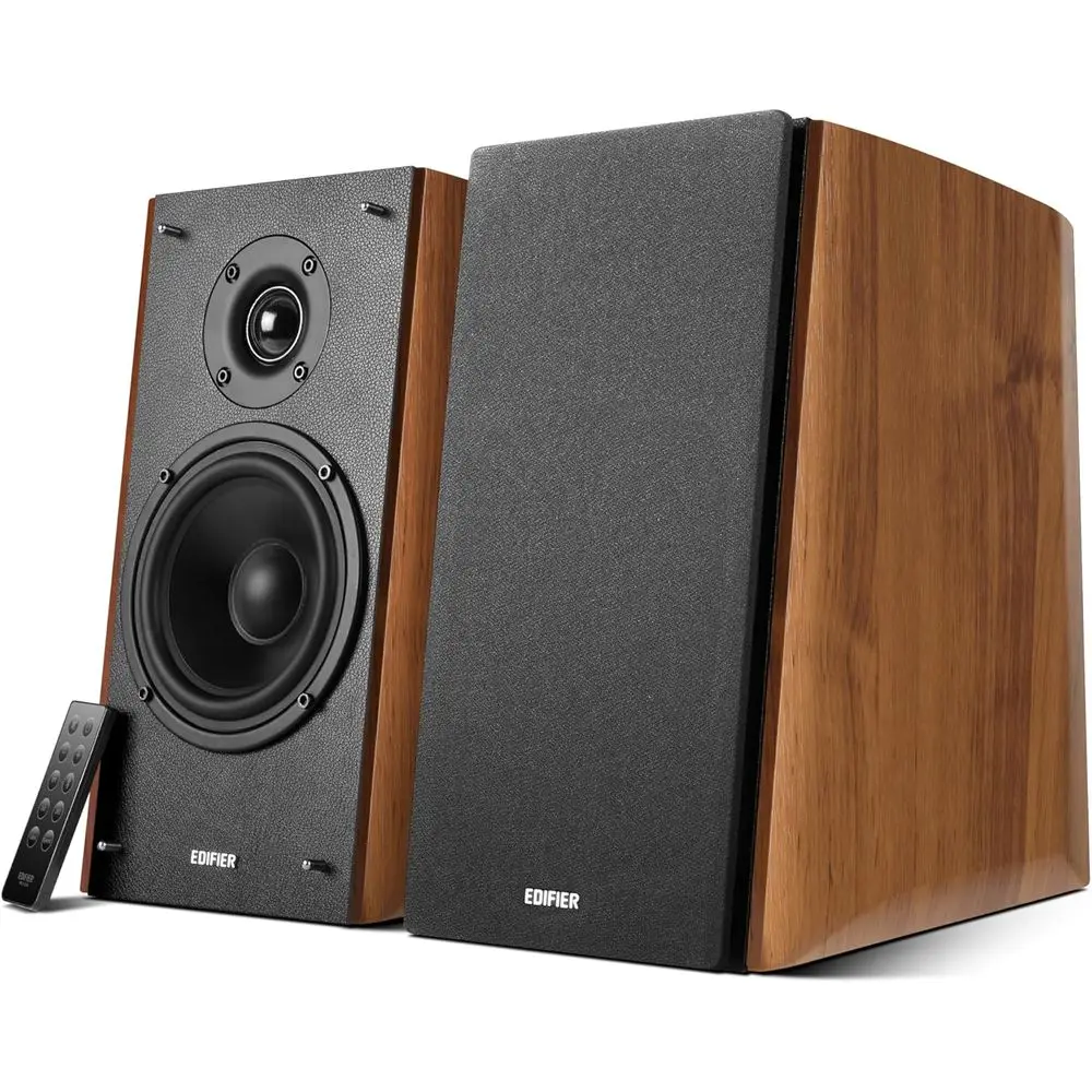 

R2000DB Powered Bluetooth Bookshel Speakers - Near-ield Studio Monit- Optical Input - 120 Watts RMS (Warmoak)