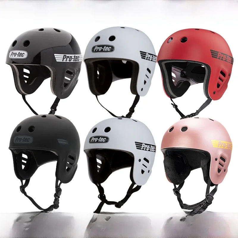 Capacete Protec Full Cut para Skate, Esqui, BMX, Ciclismo, Proteção Facial, Protetor de Orelha, Patins, Unissex, Equipamento para Esportes Radicais