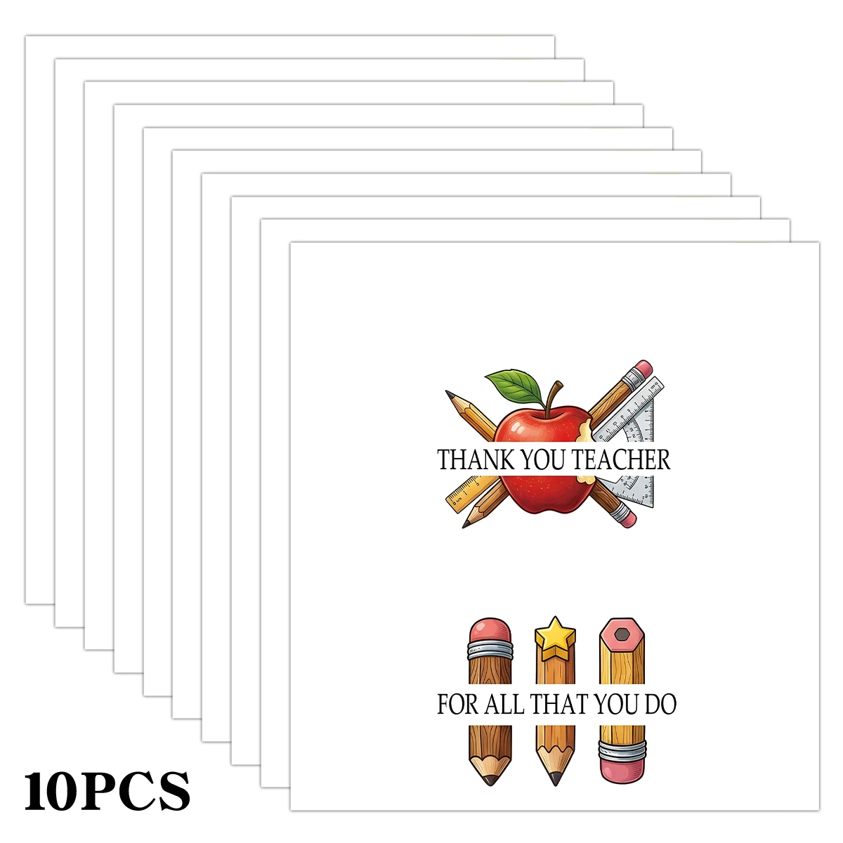 10 unidades de pegatinas para envoltorios de barras de chocolate de agradecimiento para profesores, regalo de apreciación para el regreso a clases, graduación, recuerdo de fiesta escolar