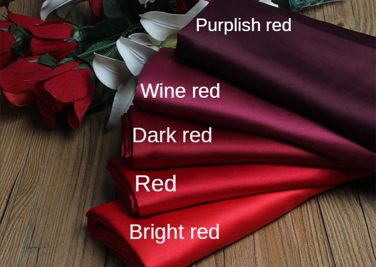 Thickened Matte Satin Fabric By The Meter for Dresses Clothing Cheongsam Shirts Sewing Soft Silky Cloth Plain Diy Summer Textile