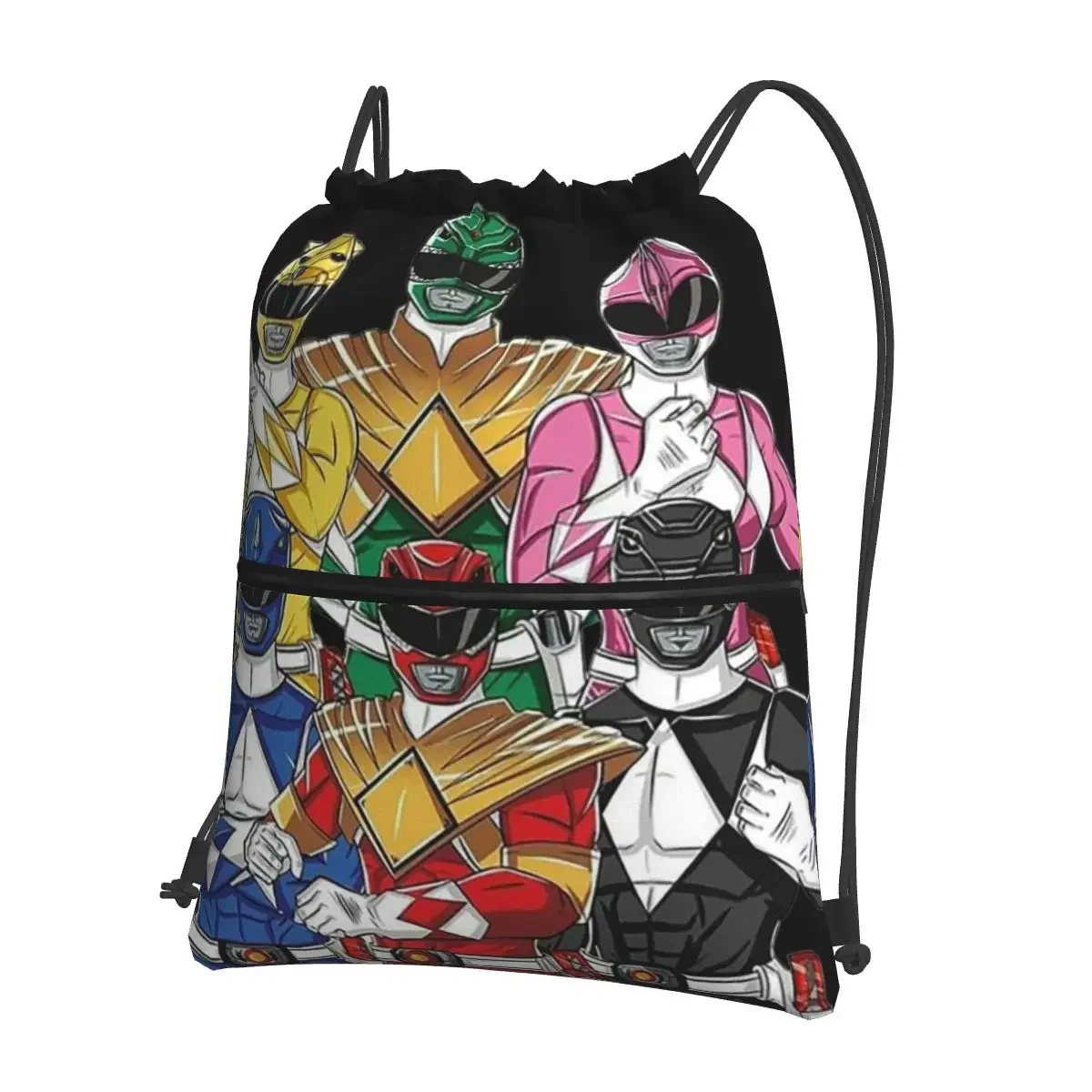 

Mighty Morphin Power Ranger Portable Backpacks Drawstring Bag Casual Drawstring Bundle Pocket Sundries Bags For School Students