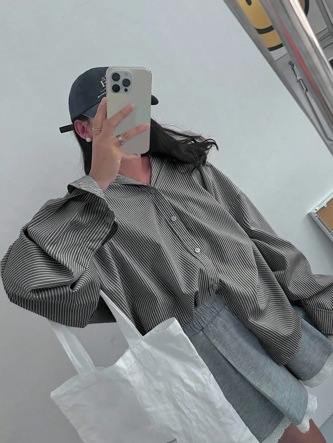 

Свободная полосатая рубашка с отложным воротником для женщин, с длинным рукавом, повседневный топ в стиле преппи, весна-лето-осень