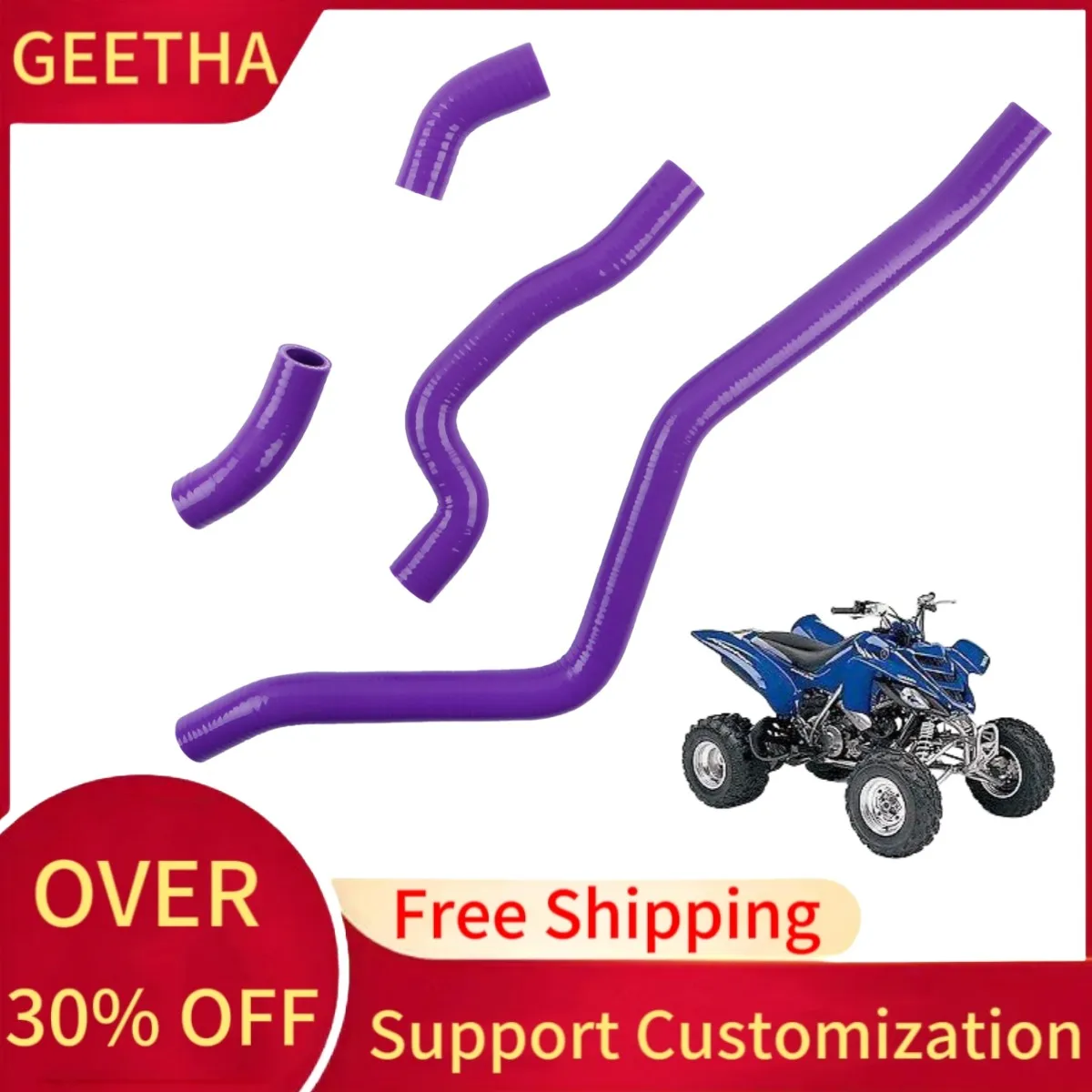 

For Yamaha Raptor 660 R YFM 660R 2001 2002 2003 2004 2005 YFM 660 R Silicone Radiator Coolant Hose Pipe Kit