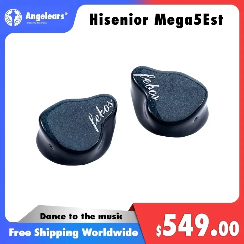 Hisenior Mega5Est 1DD+2BA+2EST Profesjonalne słuchawki douszne Hi-Fi z dynamicznym sterownikiem przewodowym 0,78/2PIN