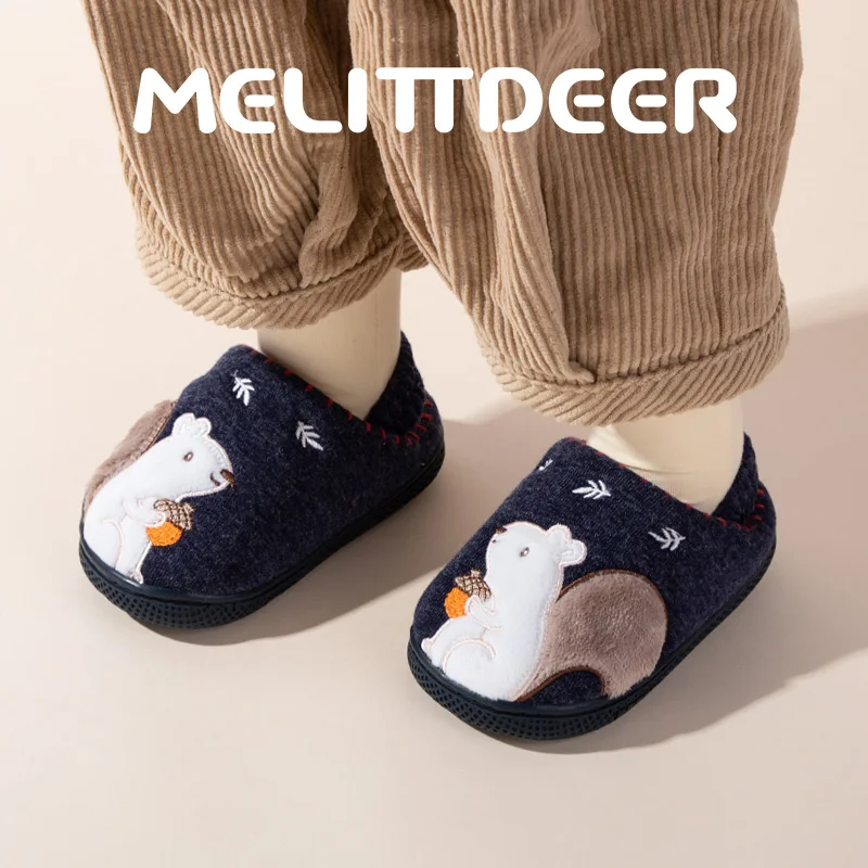 MELITTDEER Boys and Girls' Indoor Slippers, kids slippers for autumn & winter, Warm Toddler Slippers for Ages 1-5, Three Color view 3