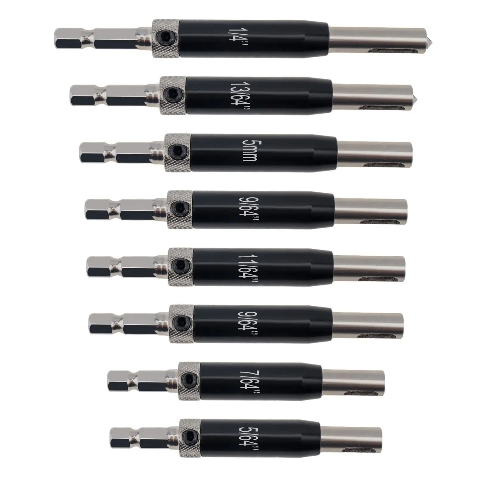 Set di punte da trapano autocentranti da 16 pezzi per strumenti per la lavorazione del legno cerniera per porte e finestre con chiave esagonale strumento per punte da trapano con cerniera a codolo esagonale