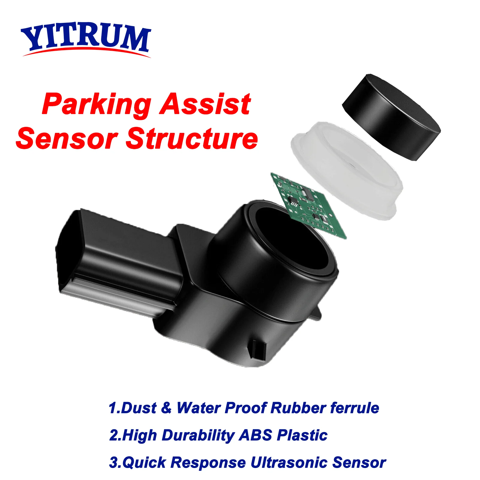 Black PDC Parking Distance Control Sensor For Citroen C4 Mk1 2004-2010 Peugeot 207 CC SW 2006-2015 6590.H1 9653211577 6590.KY