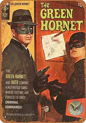 Fsdva Metallschild – The Green Hornet Comic – Vintage Wanddekoration, Heimdekoration