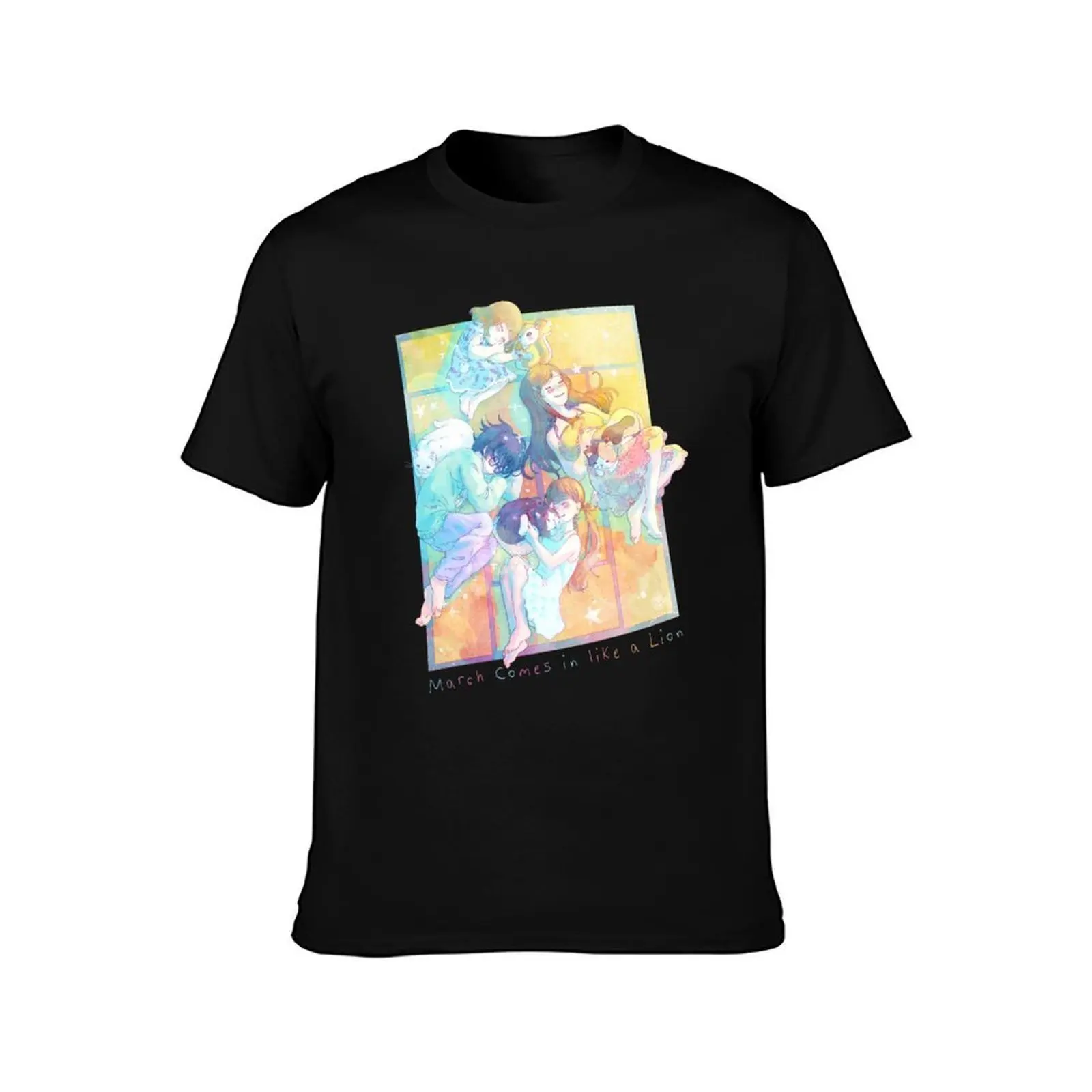 Sangatsu no Lion - Nap in spring T-Shirt, Summer Casual Cotton Tee, Oversized Streetwear Tops, Vintage Graphic Print